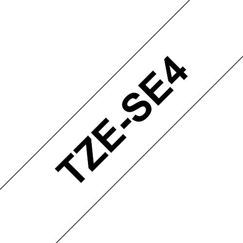 Brother TZe-SE4 - Tell-tale adhesive - black on white - Roll (1.8 cm x 8 m) 1 roll(s) security tape - for Brother PT-D600, P-Touch PT-1880, 70, E550, E800, P750, P900, P950, P-Touch EDGE PT-P750