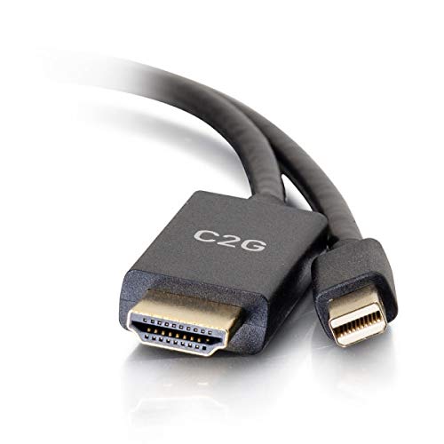 C2G 6ft Mini DisplayPort Male to HDMI Male Passive Adapter Cable - 4K 30Hz - Video adapter - Mini DisplayPort / HDMI - Mini DisplayPort (M) to HDMI (M) - 1.8 m - black - passive, 4K support