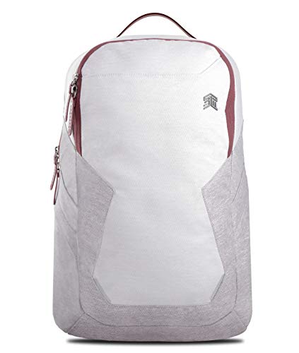 STM Myth 15 Inch Notebook Backpack Case Windsor Wine White Red Slingtech Cable Ready Luggage Pass Through with Comfort Carry Scratch Resistant Water R