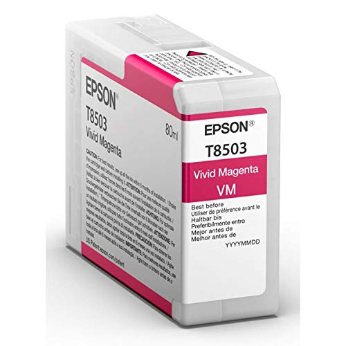 Epson T8503 - 80 ml - vivid magenta - original - ink cartridge - for SureColor P800, P800 Designer Edition, SC-P800