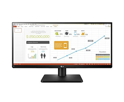 LG 29UB67-B LED monitor - 29" - 2560 x 1080 - AH-IPS - 300 cd/m2 - 1000:1 - 5 ms - 2xHDMI, DVI-D, DisplayPort - speakers - matte black