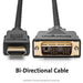 Kensington HDMI (M) to DVI-D (M) Passive Cable, 6ft - Video cable - DVI-D male to HDMI male - 1.83 m - double shielded - black - passive, thumbscrews