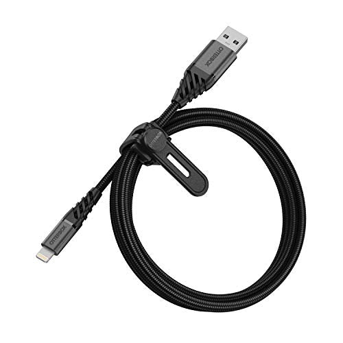 OtterBox Premium - Lightning cable - USB male to Lightning male - 1 m - dark ash black - for Apple iPad/iPhone/iPod (Lightning)