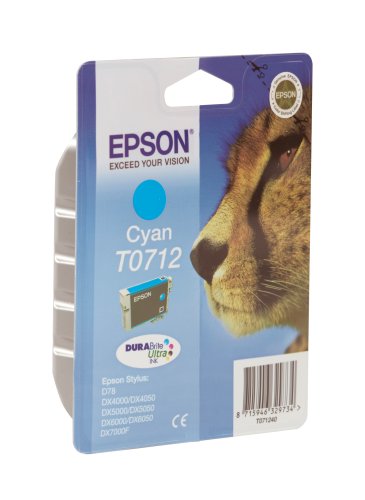 Best Value Epson Original T0712 Durabrite Ink Cartridge, Cyan, Genuine, Amazon Dash Replenishment Ready