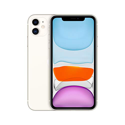 Apple iPhone 11 - Smartphone - dual-SIM - 4G Gigabit Class LTE - 128 GB - 6.1" - 1792 x 828 pixels (326 ppi) - Liquid Retina HD display (12 MP front camera) - 2x rear cameras - white