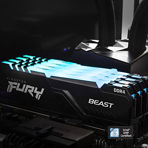 Kingston FURY Beast RGB - DDR4 - module - 8 GB - DIMM 288-pin - 3200 MHz / PC4-25600 - CL16 - 1.35 V - unbuffered - non-ECC - black