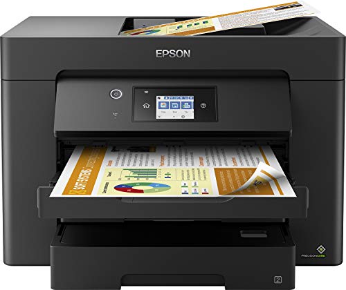 Epson WorkForce WF-7830DTWF - Multifunction printer - colour - ink-jet - A3 (297 x 420 mm) (original) - A3 (media) - up to 25 ppm (printing) - 500 sheets - 33.6 Kbps - USB 2.0, LAN, Wi-Fi(n)