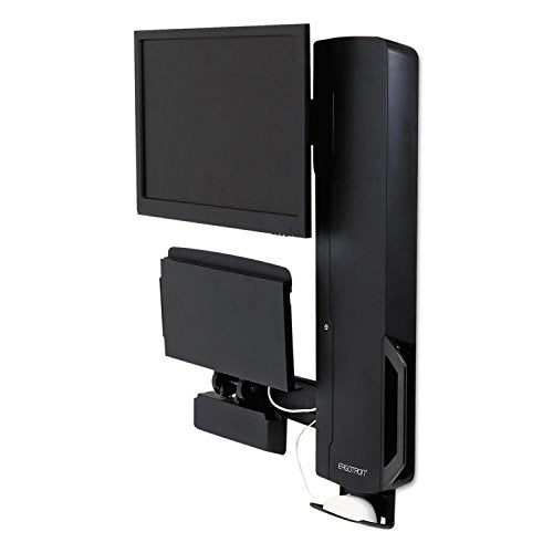 Ergotron StyleView Sit-Stand Vertical Lift, High Traffic Area - Wall mount for LCD display / keyboard / mouse - black - screen size: 24"