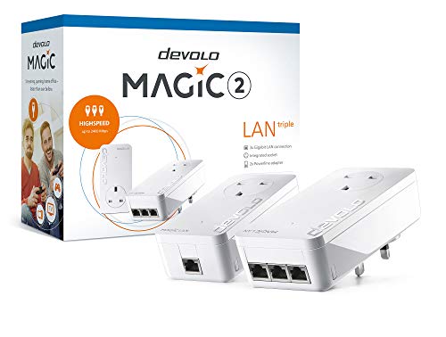 Devolo Magic 2 LAN Triple 2400 Mbits Ethernet White Powerline Network Adapter