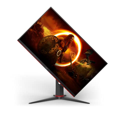 AOC Gaming Q27G2S - G2 Series - LED monitor - 27" - 2560 x 1440 QHD @ 165 Hz - IPS - 350 cd/mï¿½ - 1000:1 - 1 ms - 2xHDMI, DisplayPort - matte black front, matte black/red back side