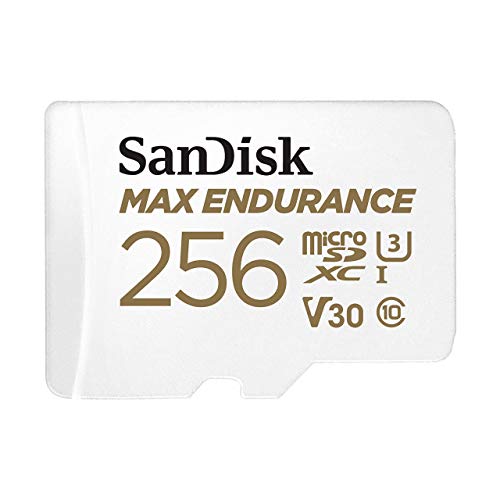 SanDisk Max Endurance - Flash memory card (microSDXC to SD adapter included) - 256 GB - Video Class V30 / UHS-I U3 / Class10 - microSDXC UHS-I