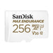 SanDisk Max Endurance - Flash memory card (microSDXC to SD adapter included) - 256 GB - Video Class V30 / UHS-I U3 / Class10 - microSDXC UHS-I