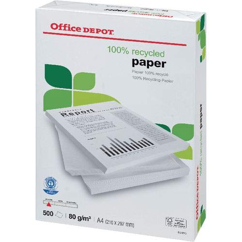 Best Value 100% Recycled Printer Paper Off-White 80gsm Box of 5 reams - A4