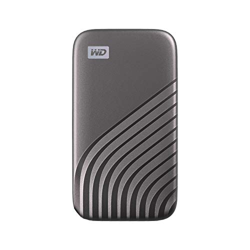 WD My Passport SSD WDBAGF0020BGY - Solid state drive - encrypted - 2 TB - external (portable) - USB 3.2 Gen 2 (USB-C connector) - 256-bit AES - space grey