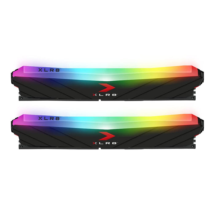 PNY XLR8 RGB - DDR4 - kit - 32 GB: 2 x 16 GB - DIMM 288-pin - 3200 MHz / PC4-25600 - CL16 - 1.35 V - unbuffered - non-ECC