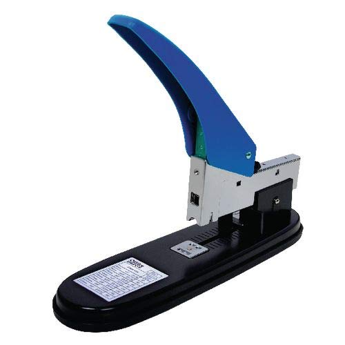 Best Value Heavy Duty Stapler with Extra leverage for stapling thicker documents Blue HANDLE - Capacity 210 Sheets