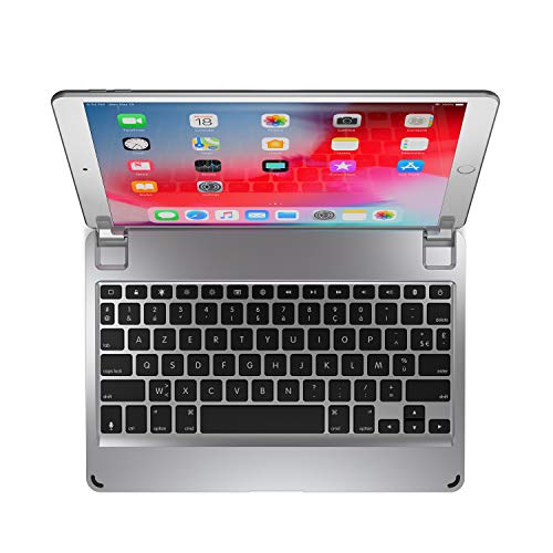 Brydge 10.5 Inch AZERTY French Bluetooth Wireless Keyboard for Apple iPad Air 3rd Gen iPad Pro Lightweight Aluminium Body Backlit Keys Silver