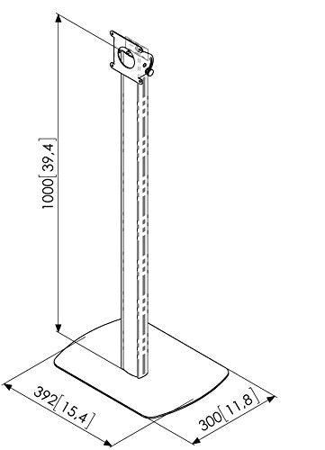 PTA 3001B/TabLock floor stand (black base plate)Silver/black