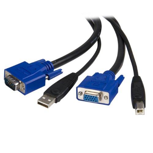 Best Value StarTech.com SVUSB2N1_15 2-in-1 Universal USB KVM Cable, Video/USB Cable, HD-15 (VGA), USB Type B (M) to USB, HD-15 (VGA), 15 ft