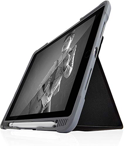 STM Dux Plus Duo 9.7 Inch Apple iPad 6th Generation Flip Tablet Case Black Polycarbonate TPU Magnetic Closure 6.6 Foot Drop Tested Shock Resistant