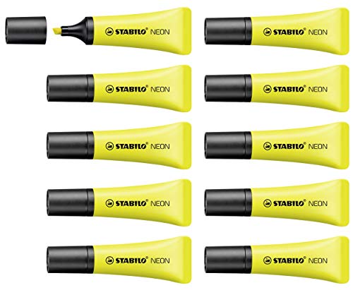 Best Value Highlighter - STABILO NEON Box of 10 Yellow