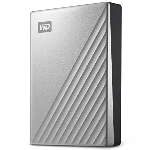 WD My Passport Ultra WDBC3C0010BSL - Hard drive - encrypted - 1 TB - external (portable) - USB 3.0 (USB-C connector) - 256-bit AES - silver