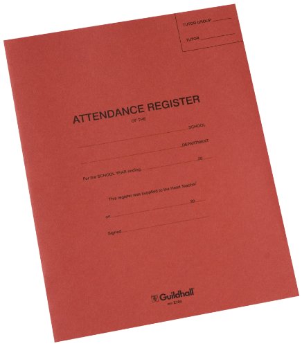 Best Value Exacompta Guildhall Attendance Register, 326 x 205 mm, 24 pages - Red Cover