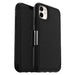 OtterBox Strada Series - Flip cover for mobile phone - leather, polycarbonate - shadow black - for Apple iPhone 11