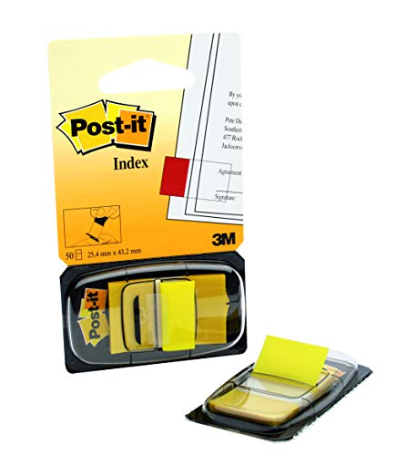 Best Value Post-it Index Flags 50 per Pack 25mm Yellow Ref 680-5