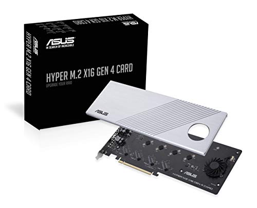 ASUS HYPER M.2 X16 GEN 4 CARD - Interface adapter - M.2 - Expansion Slot to M.2 - M.2 Card - 256 Gbit/s - PCIe 4.0 x16