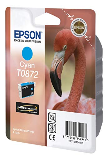 Epson T0872 - Print cartridge - 1 x cyan - blister with RF alarm