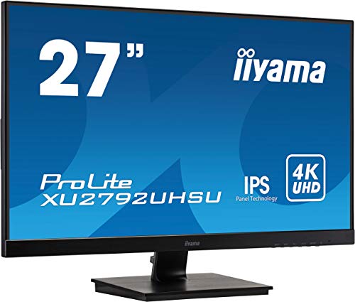 iiyama ProLite XU2792UHSU-B1 - LED monitor - 27" (27" viewable) - 3840 x 2160 4K @ 60 Hz - IPS - 300 cd/m - 1000:1 - 4 ms - HDMI, DVI, DisplayPort - speakers