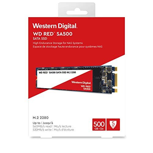 WD Red SA500 NAS SATA SSD WDS500G1R0B - Solid state drive - 500 GB - internal - M.2 2280 - SATA 6Gb/s