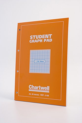 Best Value Chartwell Student Graph Pad 70gsm 1mm 5mm 10mm Grid 50 Sheets A4 Orange Cover Ref J14B