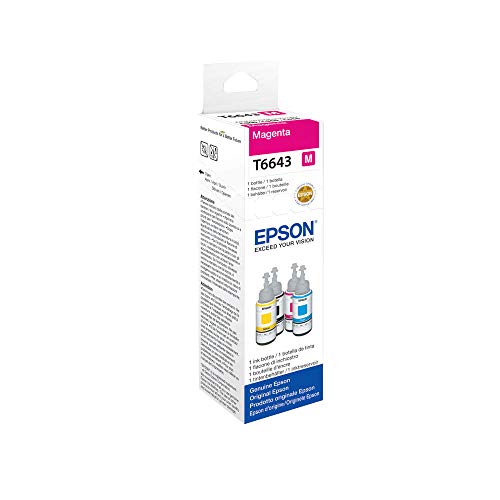 Epson T6643 - 70 ml - magenta - original - ink refill - for EcoTank ET-14000, ET-16500, ET-2500, ET-2550, ET-2600, ET-2650, ET-3600, ET-4500, ET-4550