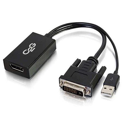 C2G DVI to DisplayPort Adapter Converter - Video converter - DVI - DisplayPort - black