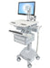 Ergotron StyleView - Cart for LCD display / keyboard / mouse / CPU / notebook / barcode scanner - medical - aluminium, zinc-plated steel, high-grade plastic - grey, white, polished aluminium - screen size: up to 24" - output: AC 230 V - 40 Ah - lithium