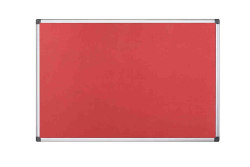 Best Value Bi-Office Notice Board Maya, Red Felt, Aluminium Frame, 240 x 120 cm