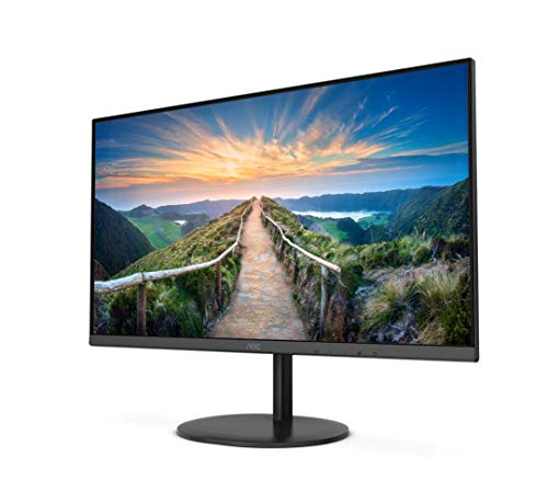 AOC Q24V4EA - LED monitor - 24" (23.8" viewable) - 2560 x 1440 QHD @ 75 Hz - IPS - 250 cd/m - 1000:1 - 4 ms - HDMI, DisplayPort - speakers - black