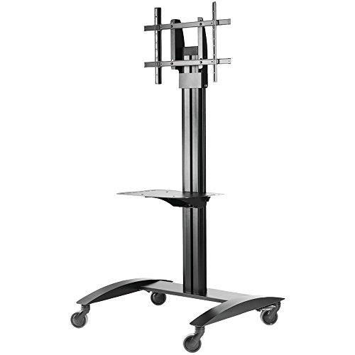 Best Value Peerless SR560M/BK - Trolley for LCD/Plasma Screens with Metal Shelf in Black 113kg (250lbs) Universal up to 730x433mm