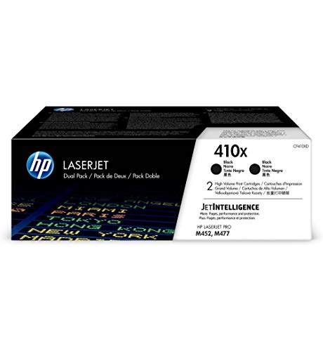 HP 410X - 2-pack - High Yield - black - original - LaserJet - toner cartridge (CF410XD) - for Color LaserJet Pro M452, MFP M377, MFP M477