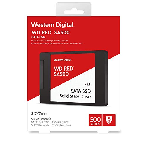 WD Red SA500 NAS SATA SSD WDS500G1R0A - Solid state drive - 500 GB - internal - 2.5" - SATA 6Gb/s