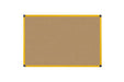 Best Value Bi-Office Cork Notice Board 600x450mm Ultrabrite Yellow Aluminium Frame 90x 60cm