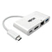 Tripp Lite USB C Multiport Adapter with HDMI USB 3.0 Port Gbe 60W PD Charging HDCP White