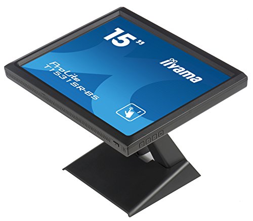 iiyama ProLite T1531SR-B5 - LED monitor - 15" - touchscreen - 1024 x 768 @ 75 Hz - TN - 370 cd/m - 700:1 - 8 ms - HDMI, VGA, DisplayPort - speakers - matte black