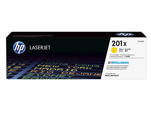 HP 201X - CF402X - 1 x Yellow - Toner cartridge - High Yield - For Color LaserJet M277dn, M277dw, Color LaserJet Pro M252dn, M252dw, M252n, M277dw, M277n