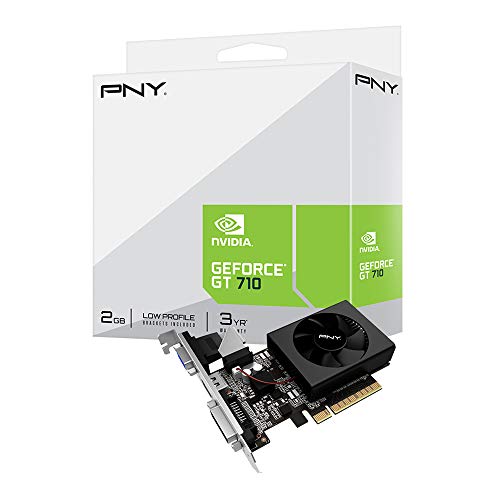 PNY GeForce GT 710 - Graphics card - GF GT 710 - 2 GB DDR3 - PCIe 2.0 x8 low profile - DVI, D-Sub, HDMI - black