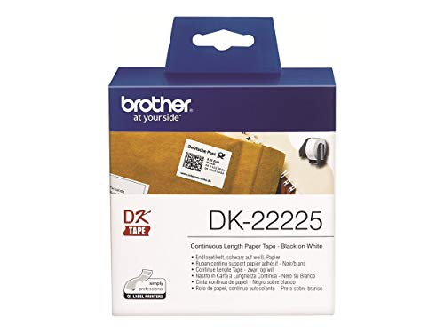 Brother DK-22225 - Paper - black on white - Roll (3.8 cm x 30.5 m) 1 roll(s) continuous labels - for Brother QL-1050, QL-1060, QL-500, QL-550, QL-560, QL-570, QL-580, QL-700