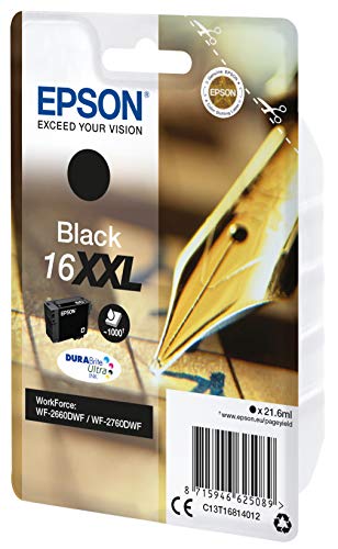 Epson 16XXL - 21.6 ml - XL - black - original - blister - ink cartridge - for WorkForce WF-2660DWF