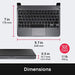 Brydge Pro Plus 11 Inch QWERTY English Bluetooth Wireless Keyboard with Trackpad for Apple iPad Pro Backlit Keys App Expose Included Protection